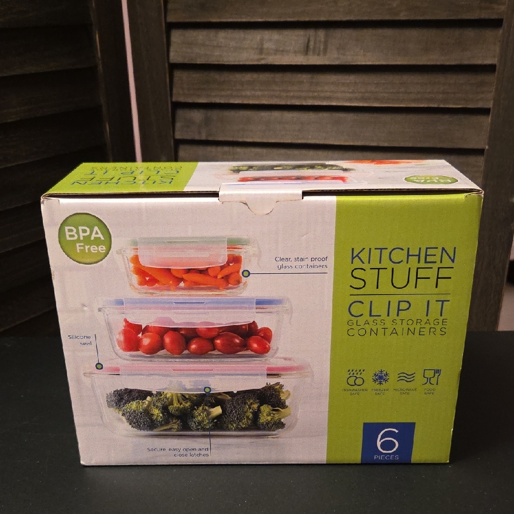 Glass 4 Pc Storage Container Set.
